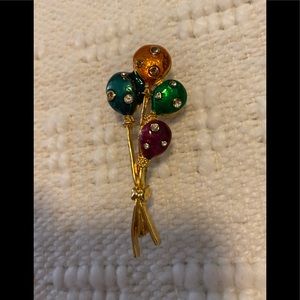 ⚫️ colorful balloon pin brooch rhinestone